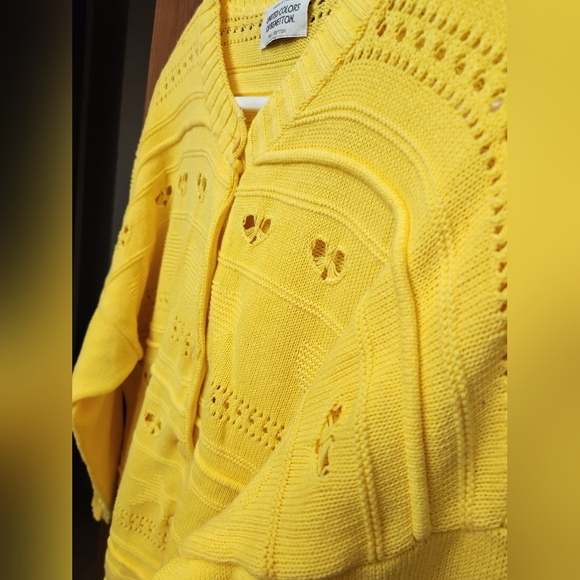 United Colors Of Benetton Yellow Knit Cardigan - Picture 3 of 6